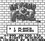 In Your Face (USA) Title Screen